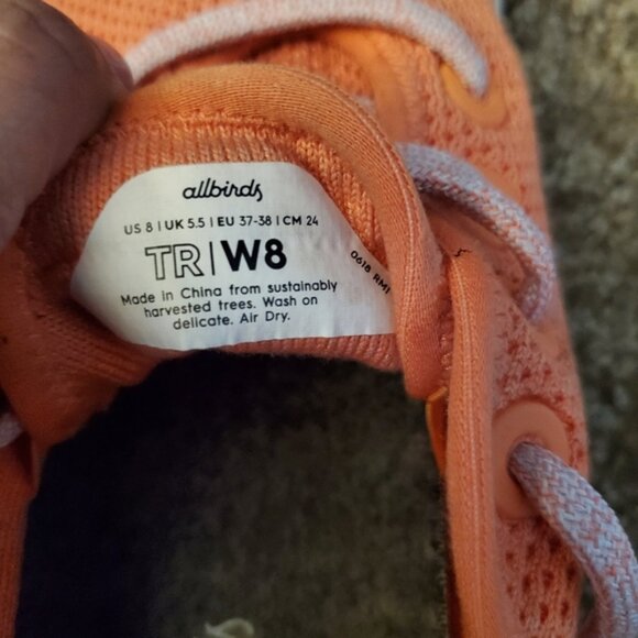 Allbirds Tree Runners Kauri Melon Size 8 - Picture 8 of 8